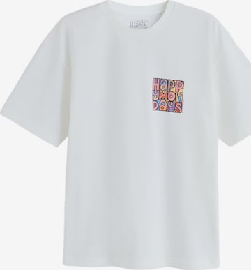 T-Shirt Next en blanc : devant