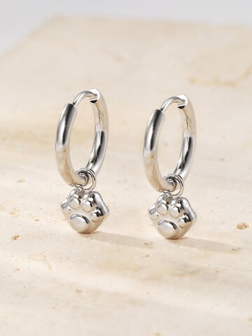 Hey Happiness - Pendientes 'Paw' en plata