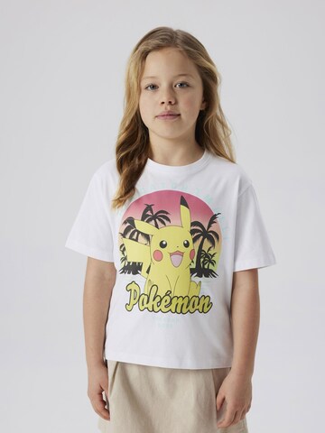 NAME IT Tričko 'NKFFami Pokemon' – bílá: přední strana