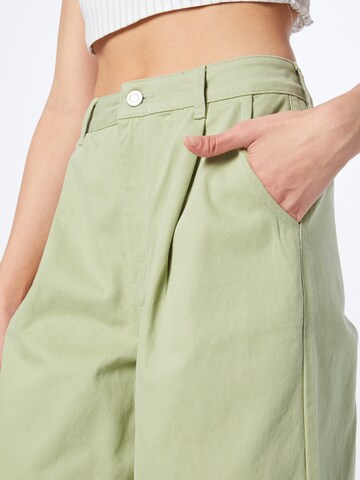 Aligne Wide leg Bandplooi jeans 'Connie' in Groen