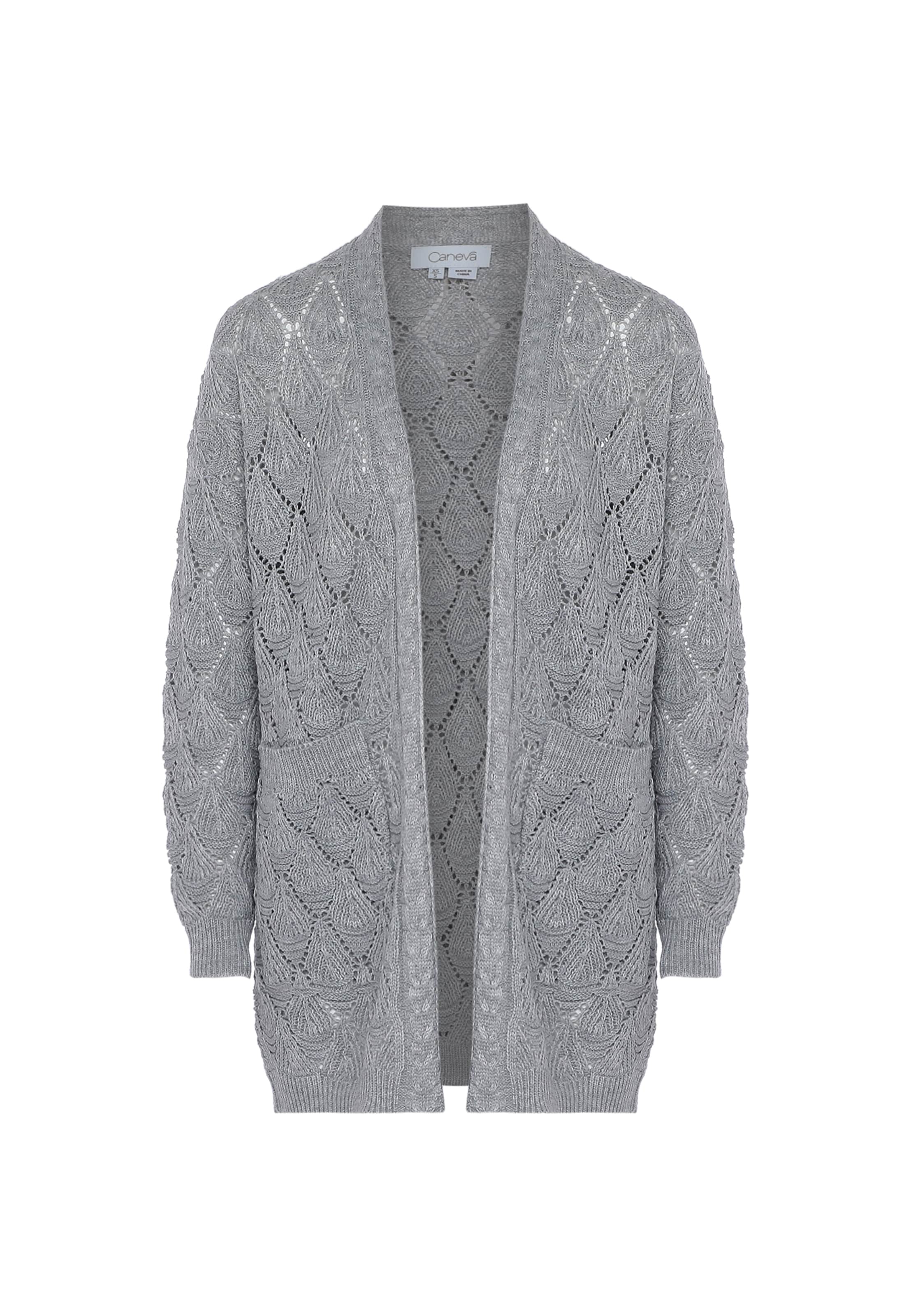 caneva Kardigan – šedá: přední strana