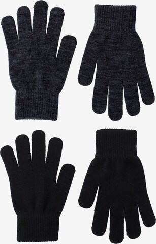 Six Full Finger Gloves in Grey: front