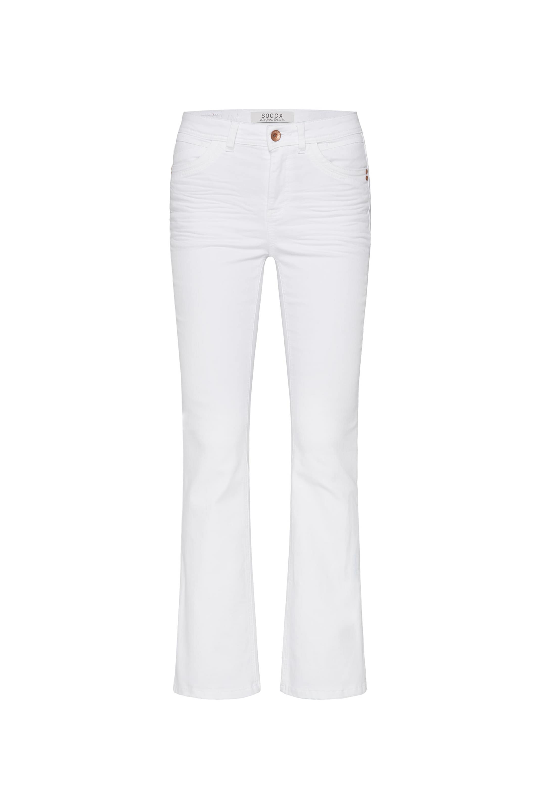 Soccx Regular Jeans in White: front