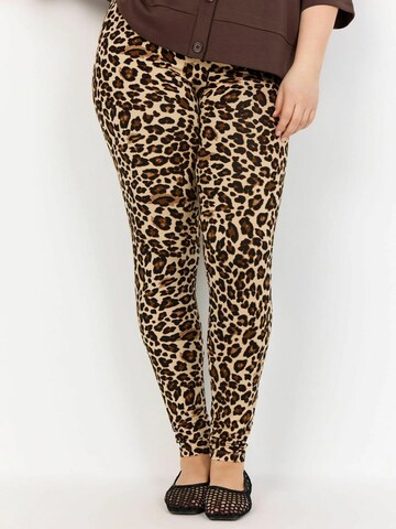 Wasabi Concept Skinny Bukser 'Maria' i beige: forside