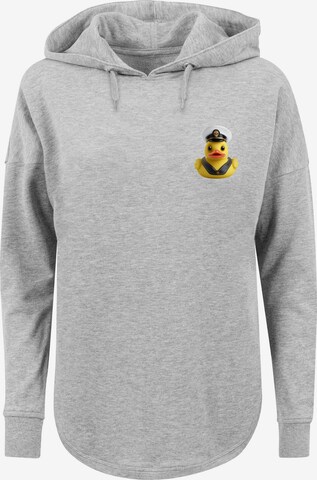F4NT4STIC Sweatshirt 'Rubber Duck Captain' in Grijs: voorkant