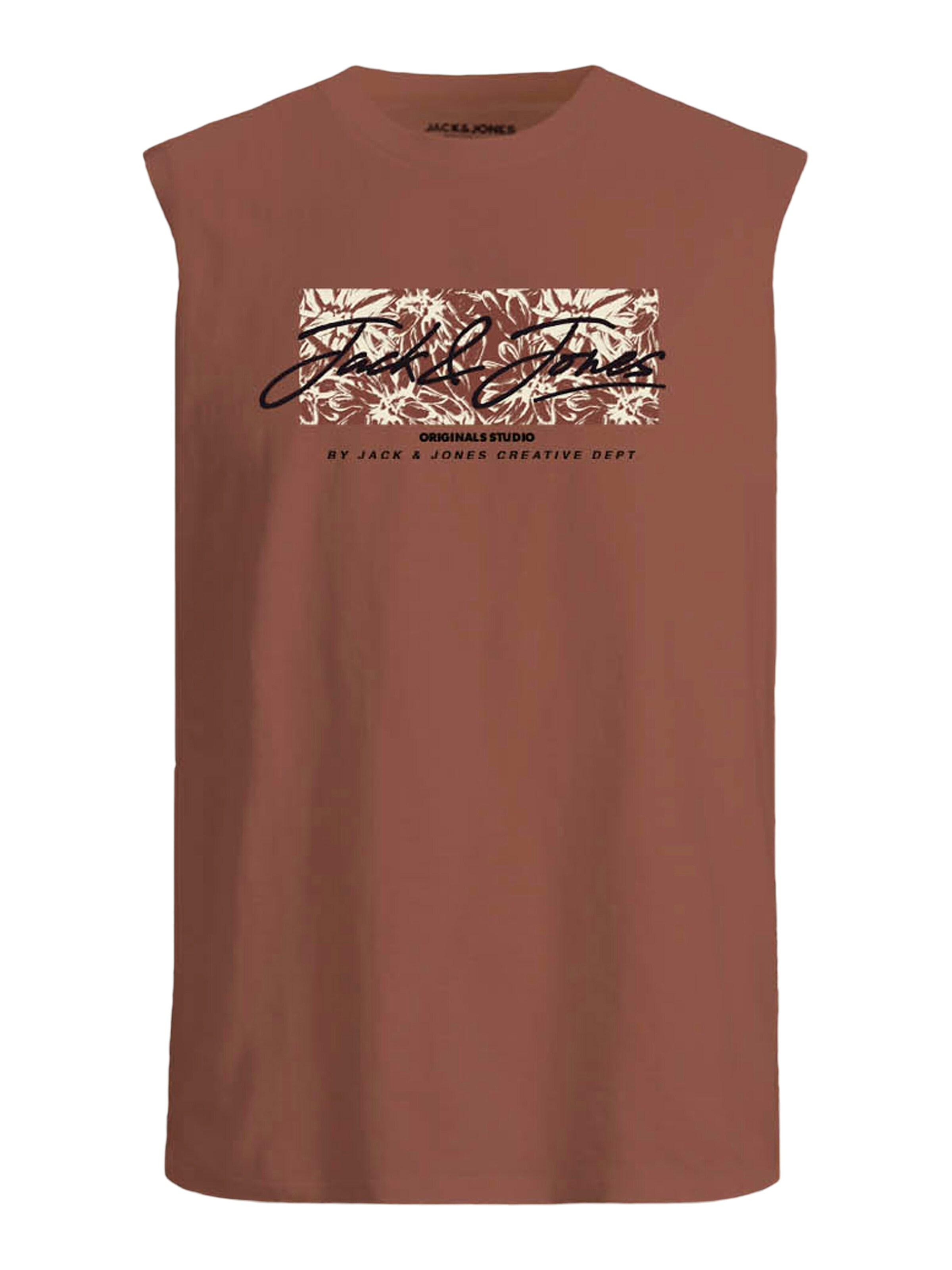 JACK & JONES Футболка 'JORSPLIT' в Коричневый