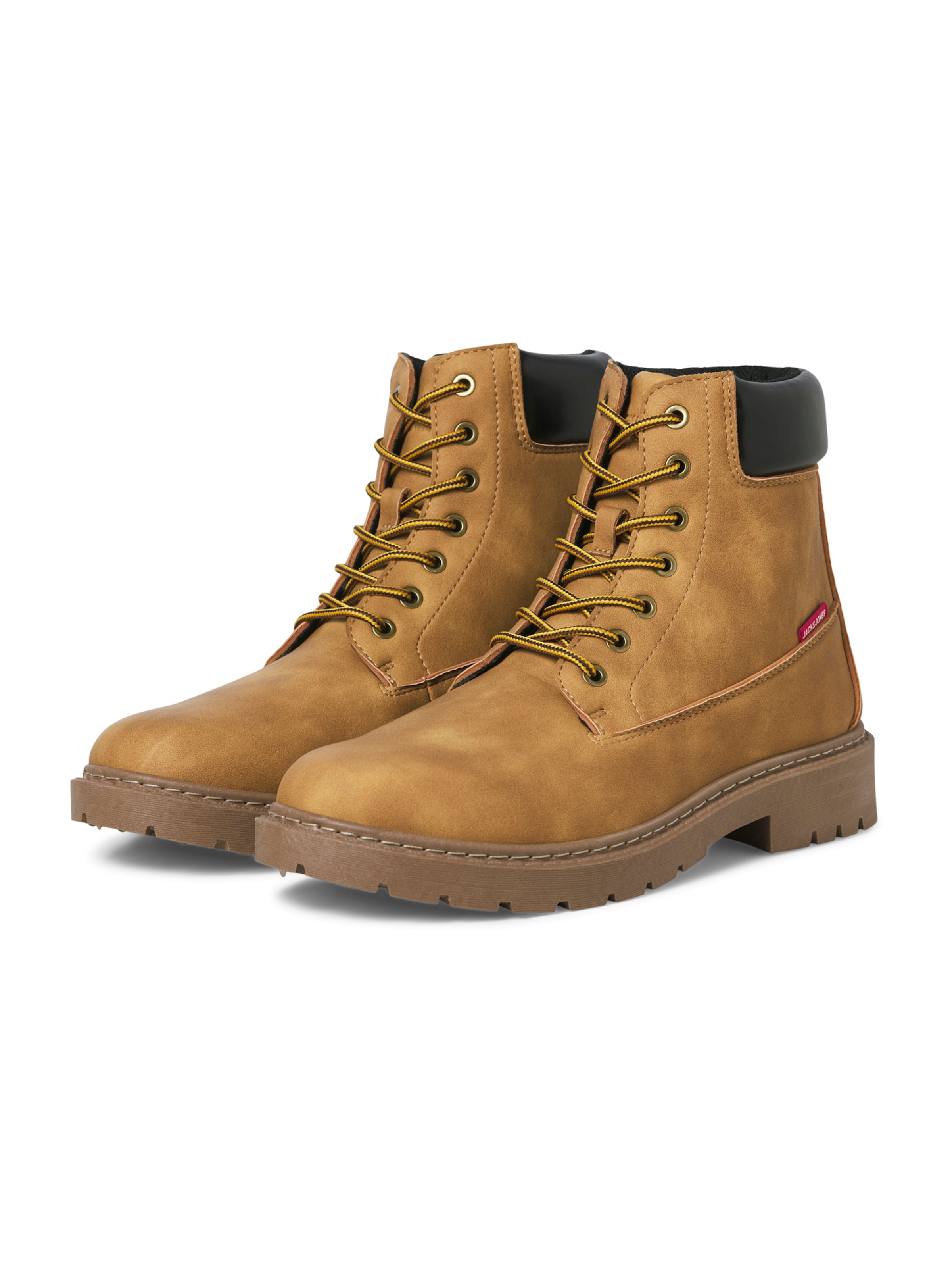 JACK & JONES - Botas con cordones 'JFWTHAMES' en amarillo
