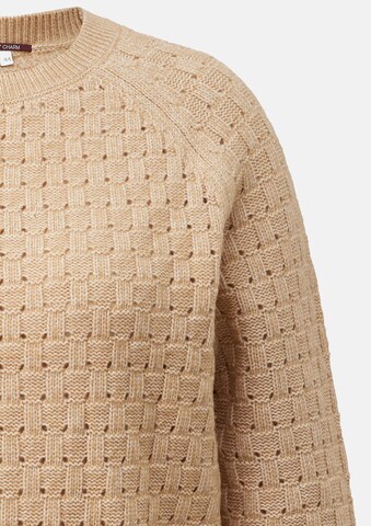 Pull-over QS en marron : devant