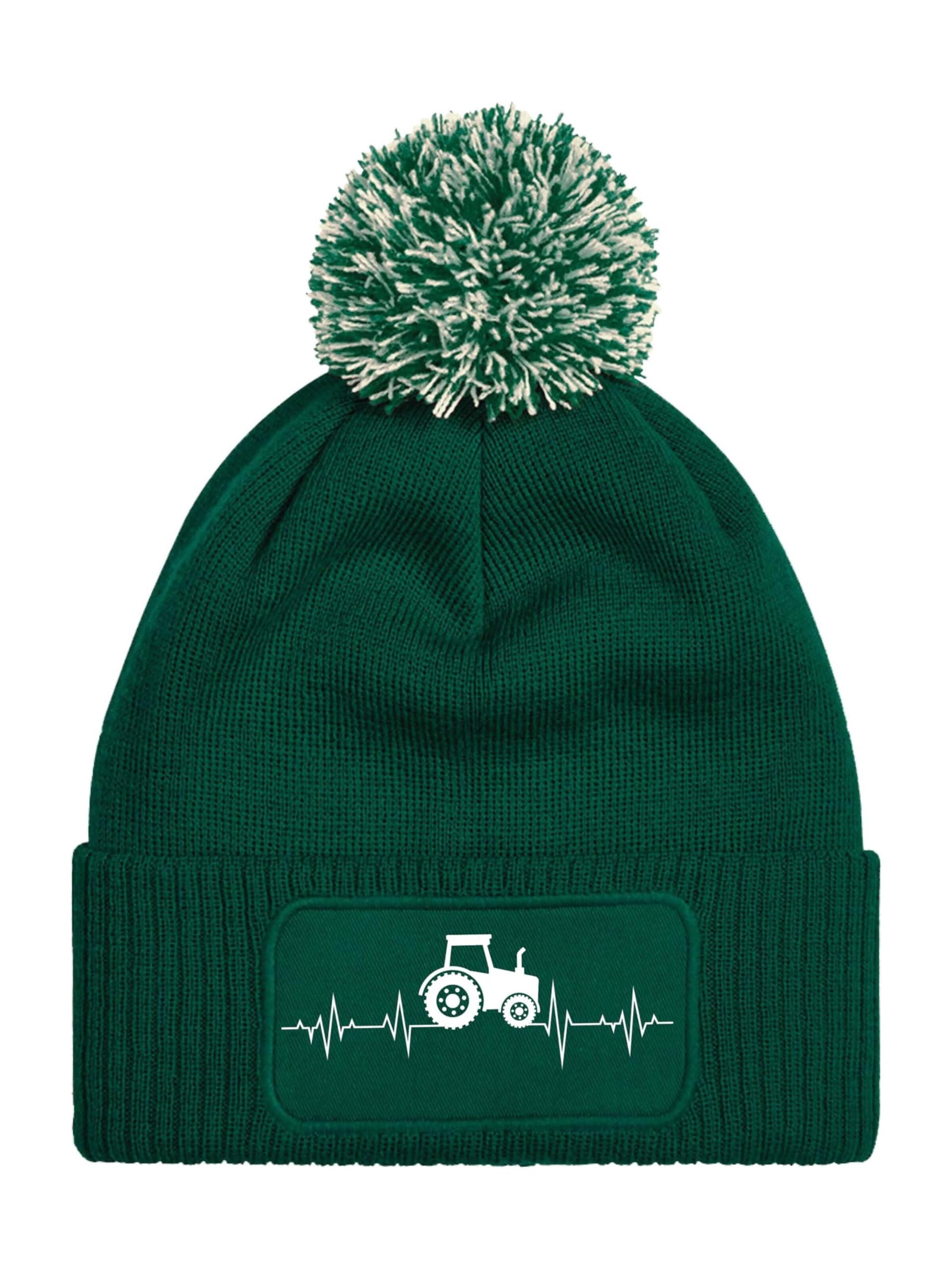 Youth Designz Mütze 'Heartbeat Traktor'‌‌‌‌ in Grün: Vorderseite