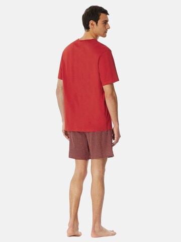 SCHIESSER - Pijama corto ' Comfort Nightwear ' en rojo