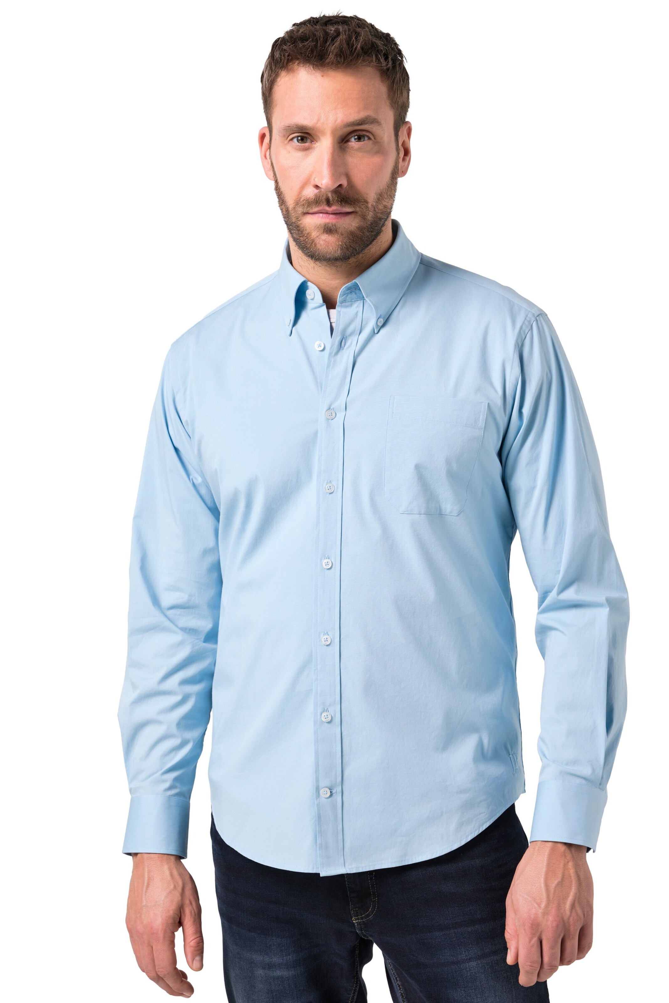 JP1880 Regular fit Button Up Shirt in Blue: front