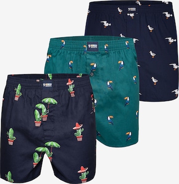 Boxers ' Motive ' Happy Shorts en bleu : devant