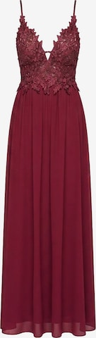 Robe de soirée Ombre en rouge : devant