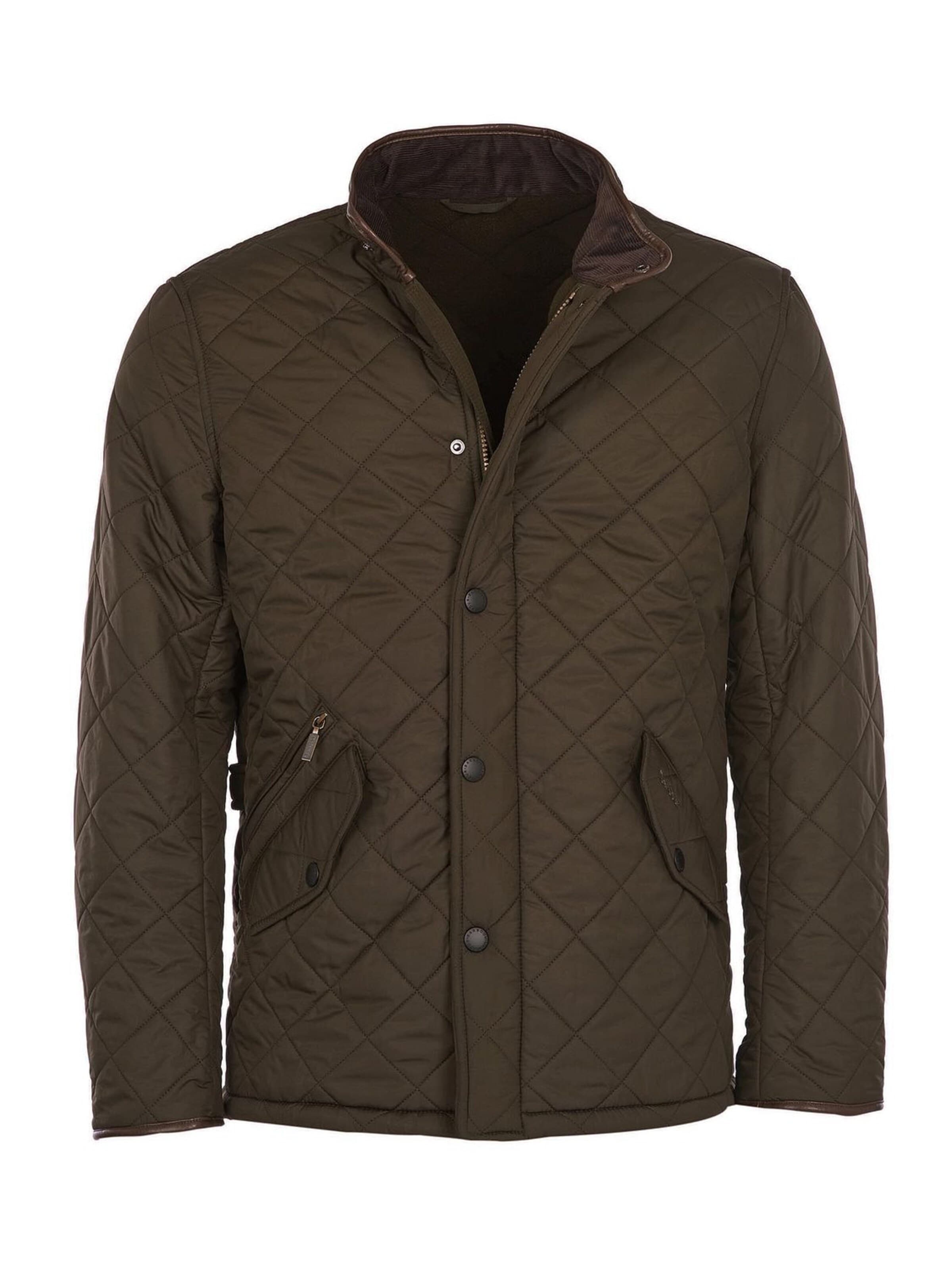 Barbour Winterjas 'Powell' in Groen: voorkant
