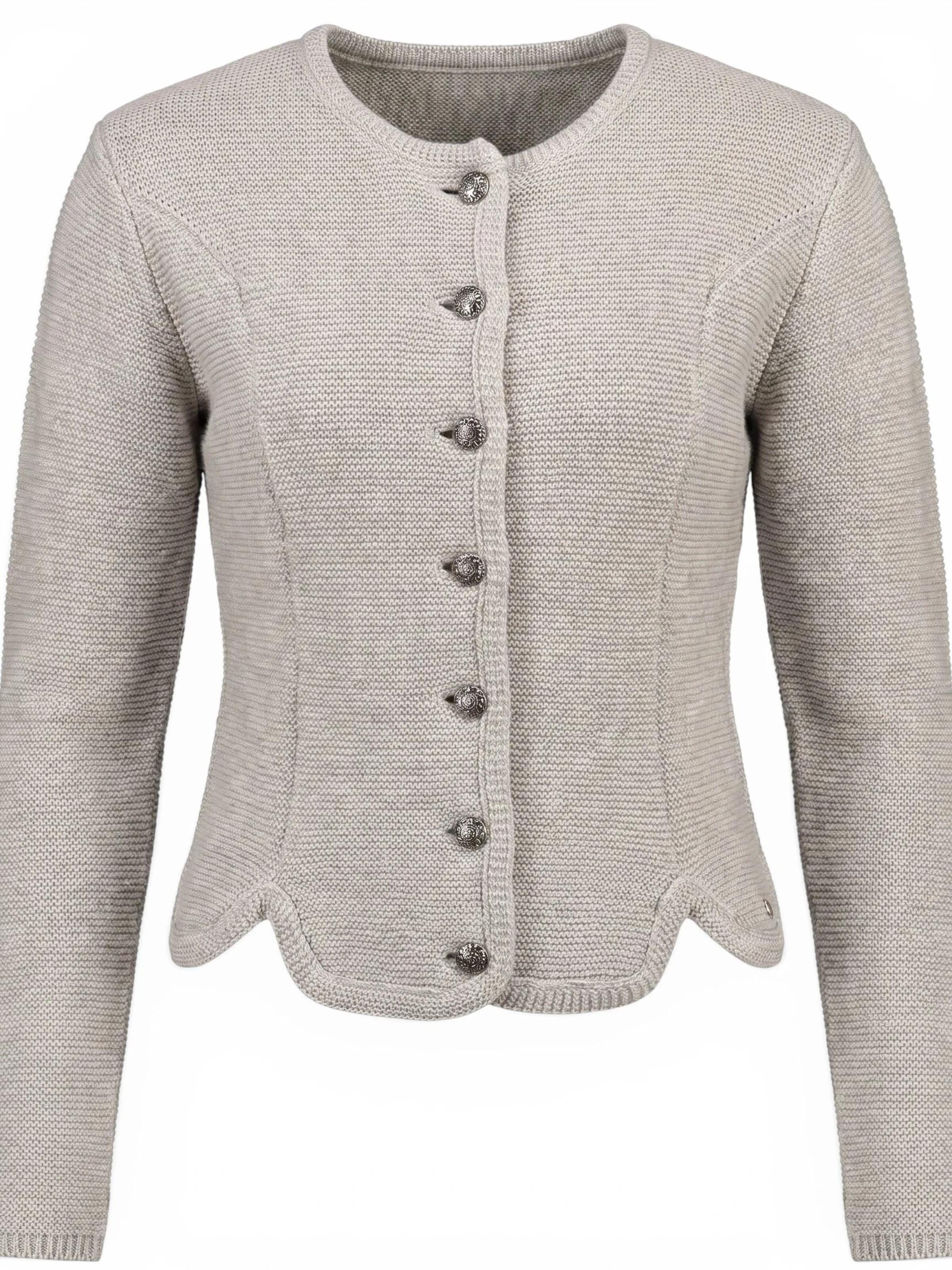 Trachtl Knitted Janker in Grey: front