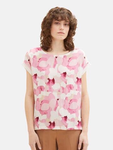 T-shirt TOM TAILOR en rose : devant