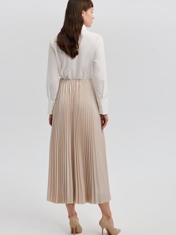 Touché Privé Nederdel 'Pleated Skirt' i beige