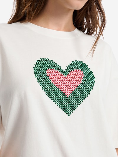 ETAM Schlafshirt in tanne / pink / weiß, Produktansicht