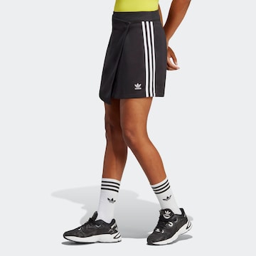 ADIDAS ORIGINALS Skirt 'Adicolor Classics 3-Stripes Wrapping' in Black: front