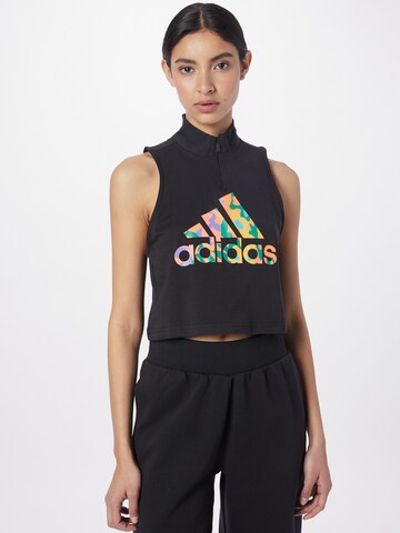 ADIDAS SPORTSWEAR - Camisa funcionais 'Graphic' em preto: frente