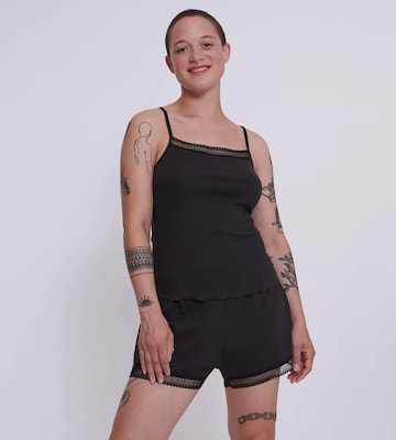 SLOGGI - Camisola interior 'GO' em preto: frente