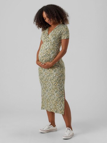 Robe 'LINNETT TESS' MAMALICIOUS en vert : devant