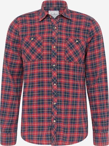 Scalpers Regular fit Button Up Shirt 'Mark' in Red: front