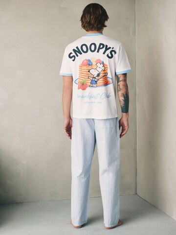 Next Πιτζάμα μακριά 'Snoopy Breakfast' σε λευκό: μπροστά