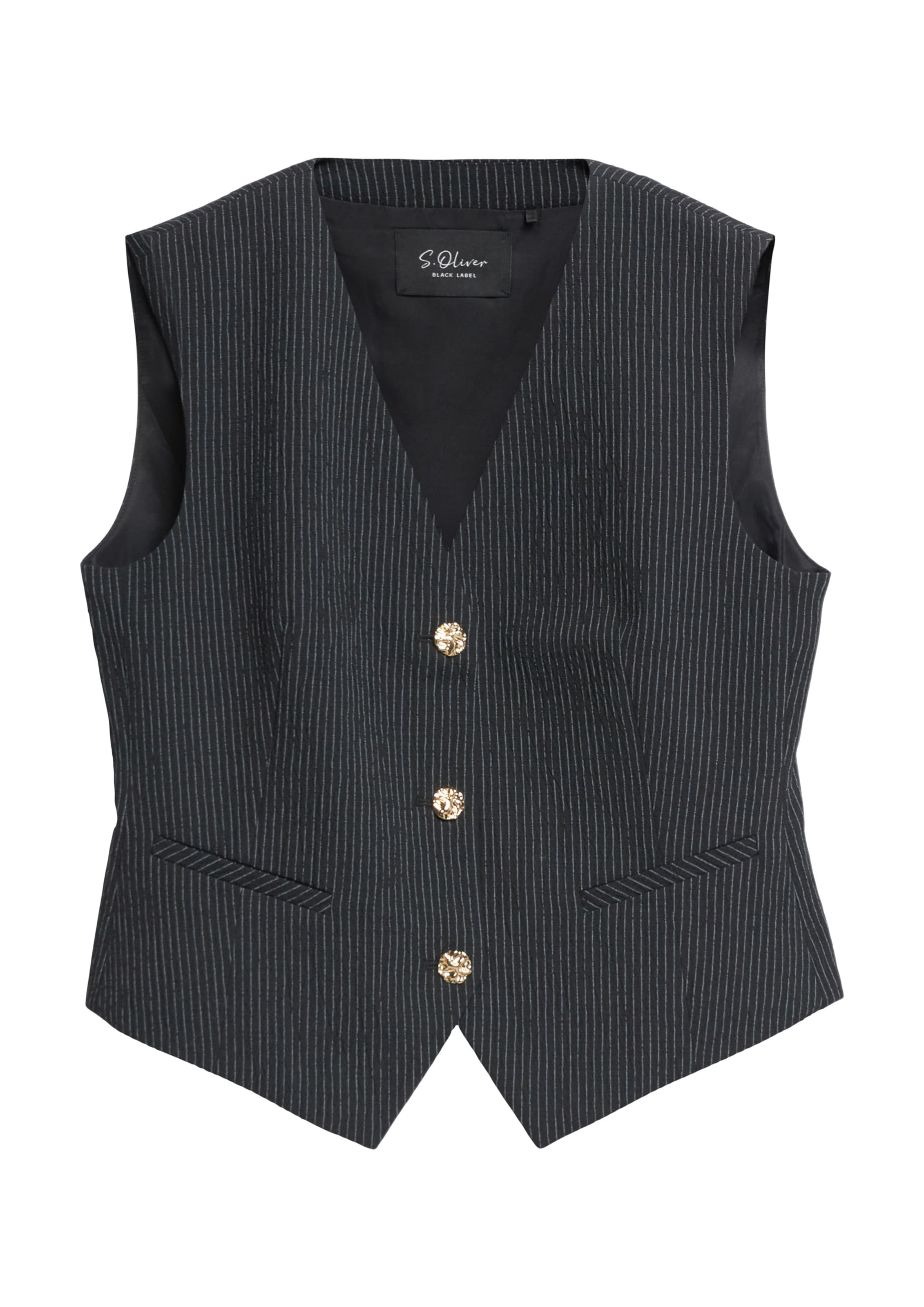 s.Oliver Vest in Black: front