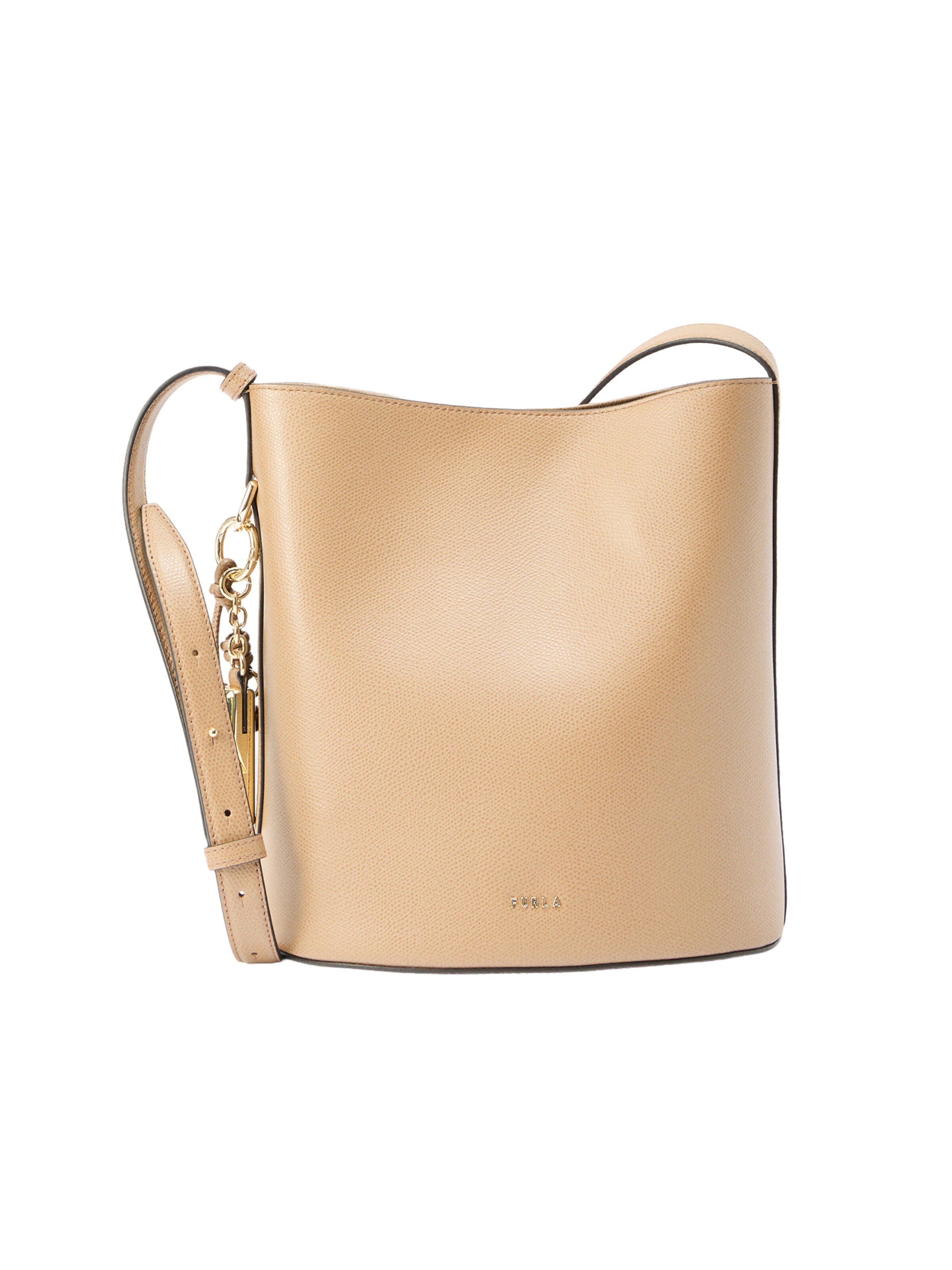 FURLA Axelremsväska 'ROXIE' i beige: framsida