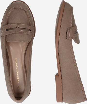 Dorothy Perkins Loafer 'Lara Penny' värissä harmaa