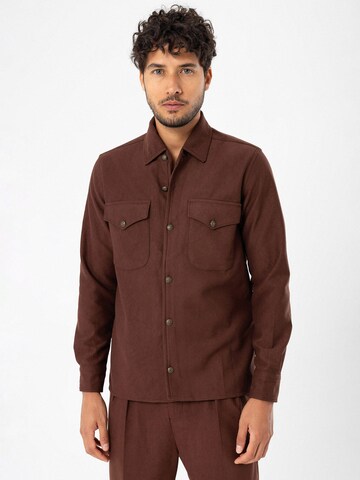 Antioch Regular fit Overhemd in Bruin: voorkant