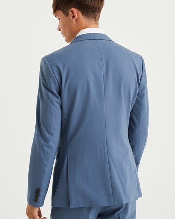 WE Fashion - Slim Fit Jaqueta em azul