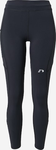 Newline - Skinny Calças de desporto em preto: frente