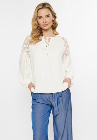 usha FESTIVAL Blouse in White: front