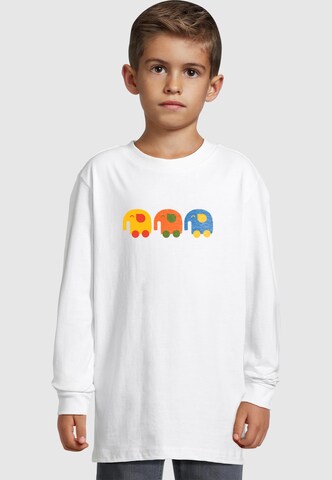 Merchcode Shirt 'Elephants' in Weiß: Vorderseite