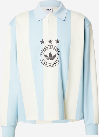 Marškinėliai iš ADIDAS ORIGINALS, spalva – šviesiai mėlyna / juoda / balta, Prekių apžvalga