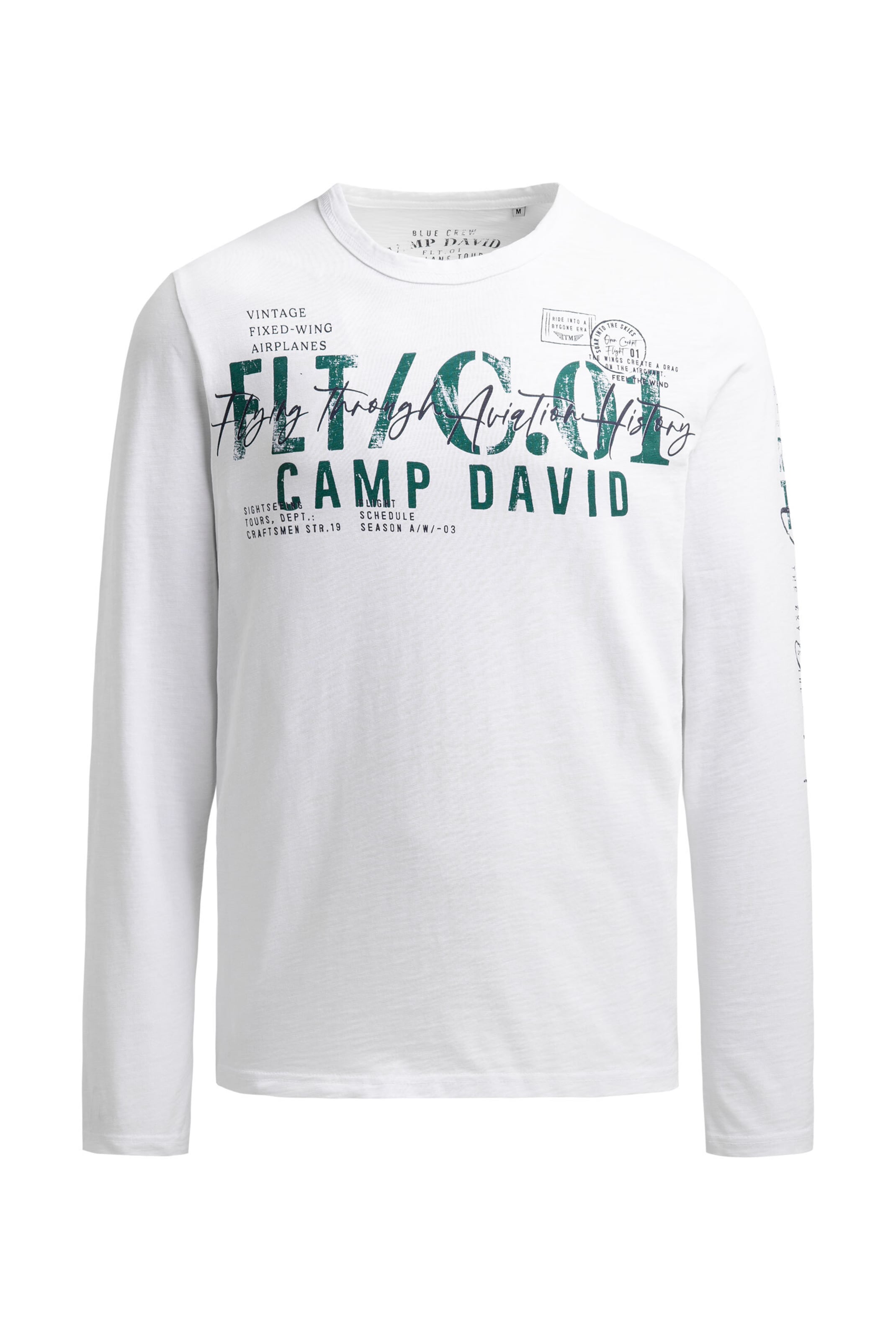 CAMP DAVID Shirt in White: front