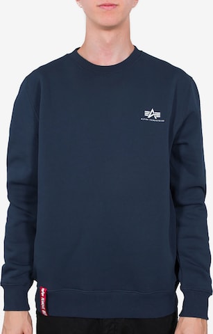 ALPHA INDUSTRIES Sweatshirt 'Basic Small Logo' in Blue: front