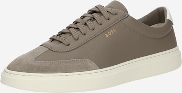 Baskets basses 'Kieran' BOSS en beige : devant