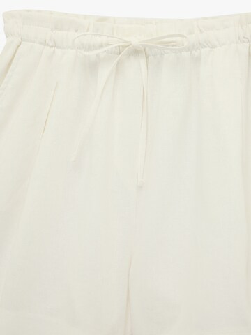 Koton Loose fit Pleat-Front Pants in White