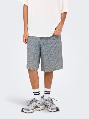 Loosefit Pantalon 'ONSCarl' Only & Sons en bleu : devant