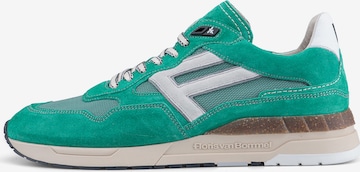 Sneaker bassa 'De Runner 07' di Floris van Bommel in verde: frontale