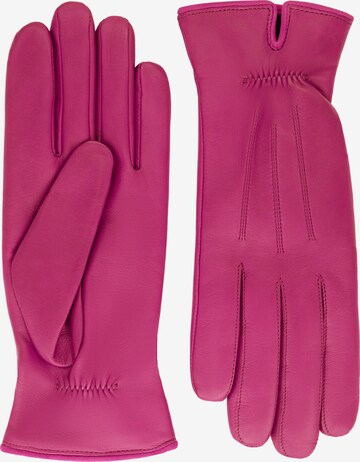 Roeckl Full finger gloves 'ANTWERPEN PLAIN' in Pink: front