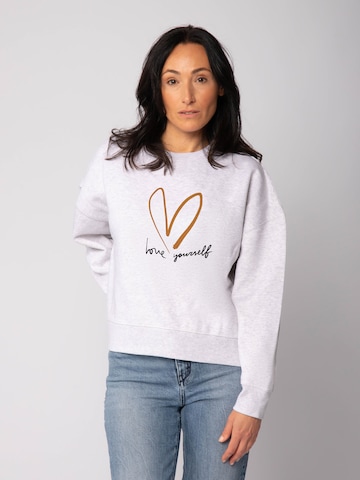Watapparel Sweatshirt 'Self love ' in Grey: front