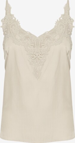 Cream - Top 'Anna' en beige: frente