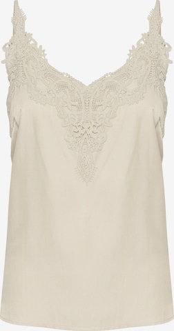 Cream Top 'Anna' in Beige: front