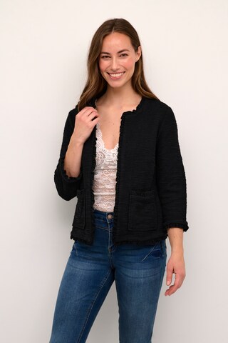 Cream Blazer 'Mellie' in Black: front