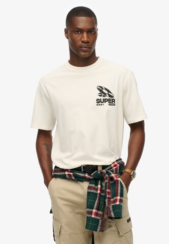 T-Shirt 'Record' Superdry & Co en beige : devant