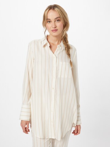 SCHIESSER Pajama shirt in White: front